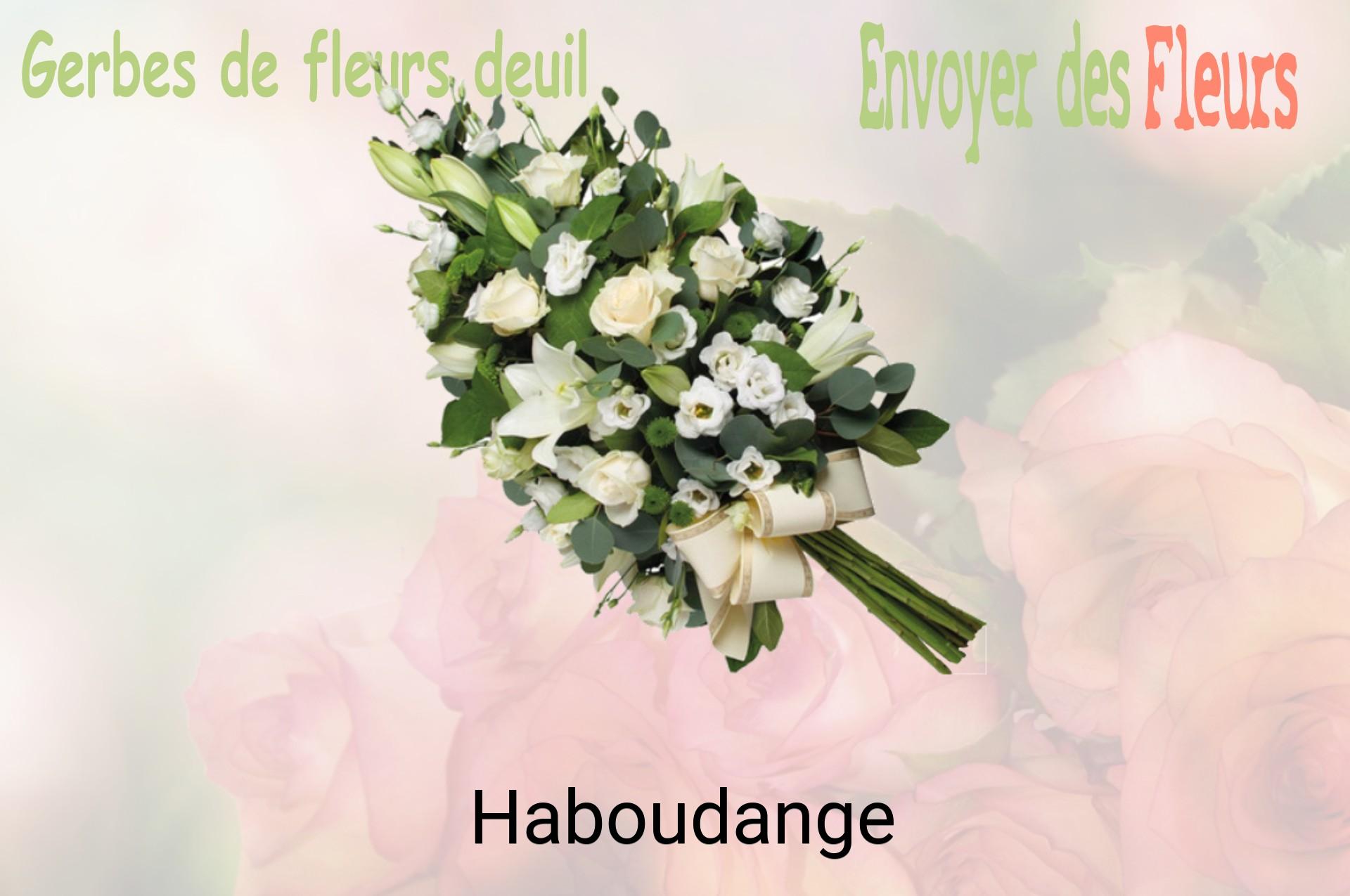 Gerbe de fleurs de deuil livrée à Haboudange